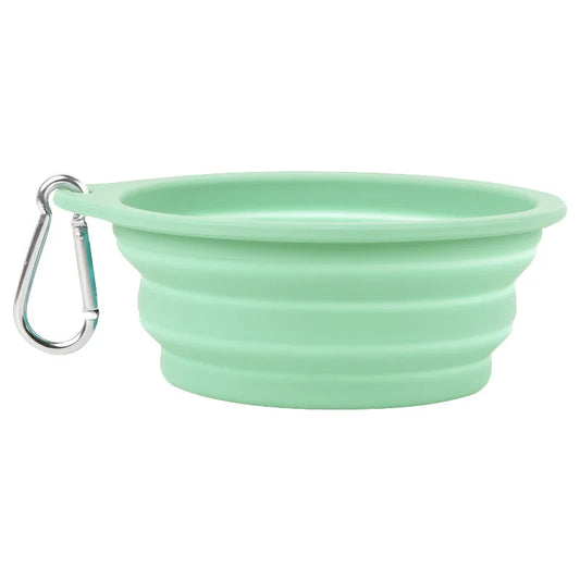 Green - Portable Collapsible Silicone Dog Bowl